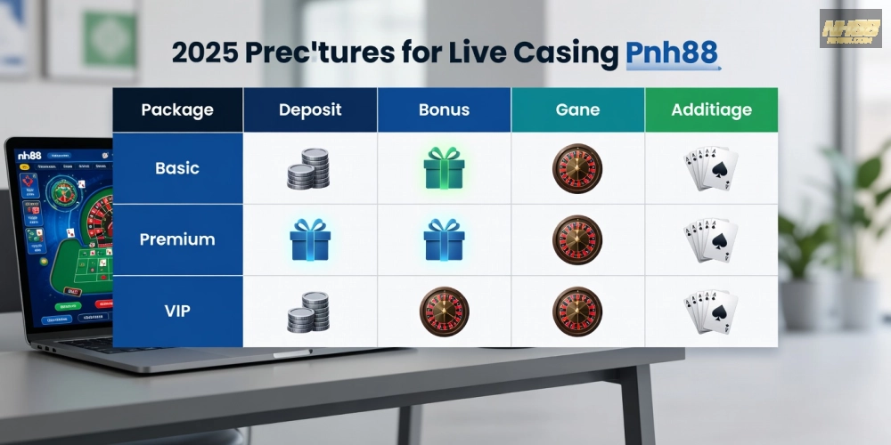 Bảng giá chi tiết các gói live casino house nh88 cập nhật năm 2025 với ưu đãi hấp dẫn