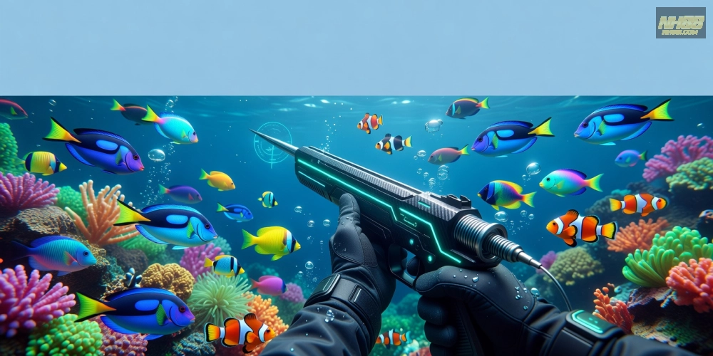 Minh họa gameplay game bắn cá nh88 với cá đa dạng và hiệu ứng bắn súng sống động