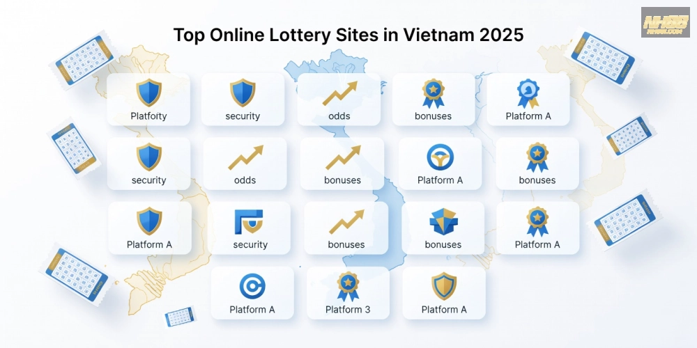 Top 15 nền tảng xổ số miền bắc nh88 uy tín năm 2025 với biểu đồ so sánh và vé số minh họa